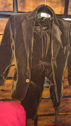 $15 KID'S DARK BROWN OLIVE GREEN SUIT