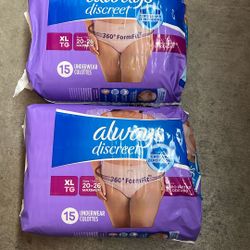 Always Discreet Disposable Underwear For Women Size XL