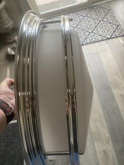 Retro chrome and glass kitchen light