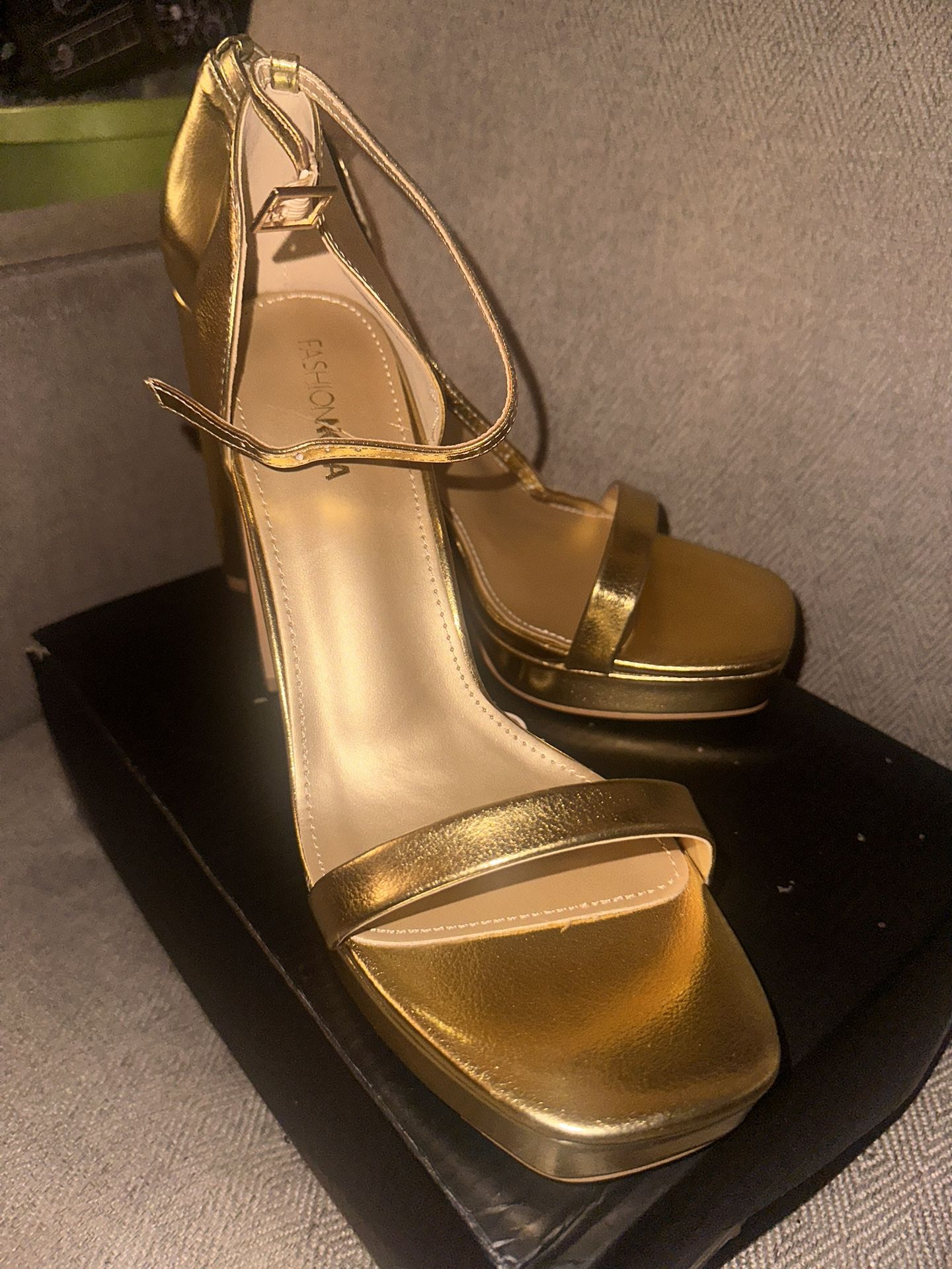 Gold Fashion Nova Heels