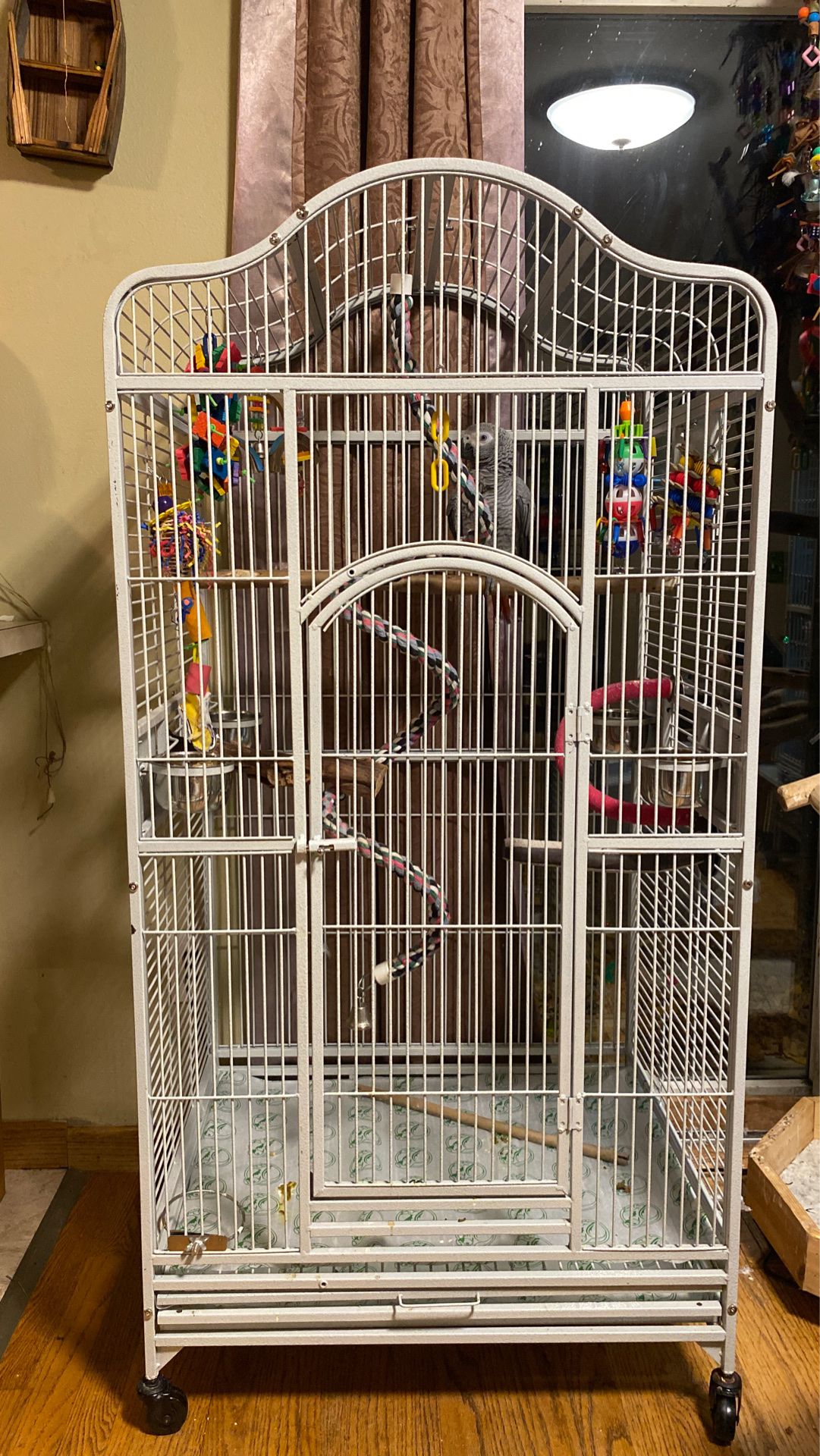 Cage only and bowls toys not included great for small to medium birds