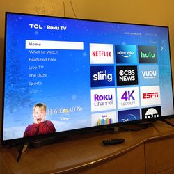 VERY NICE! TCL 55 INCH CLASS 5-SERIES 4K UHD DOLBY VISION HDR ROKU SMART TV - 55S525! ALSO HAVE 50”