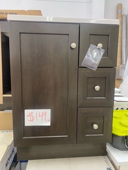 Bathroom Vanity Cabinet with White Top