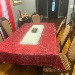 Large Dining room table with 6 chairs