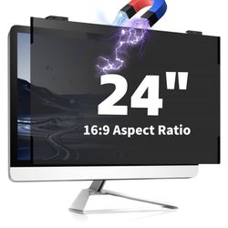 Magnetic Computer Privacy Screen 24 Inch, Removable Hanging Privacy Screen Shield for Frame