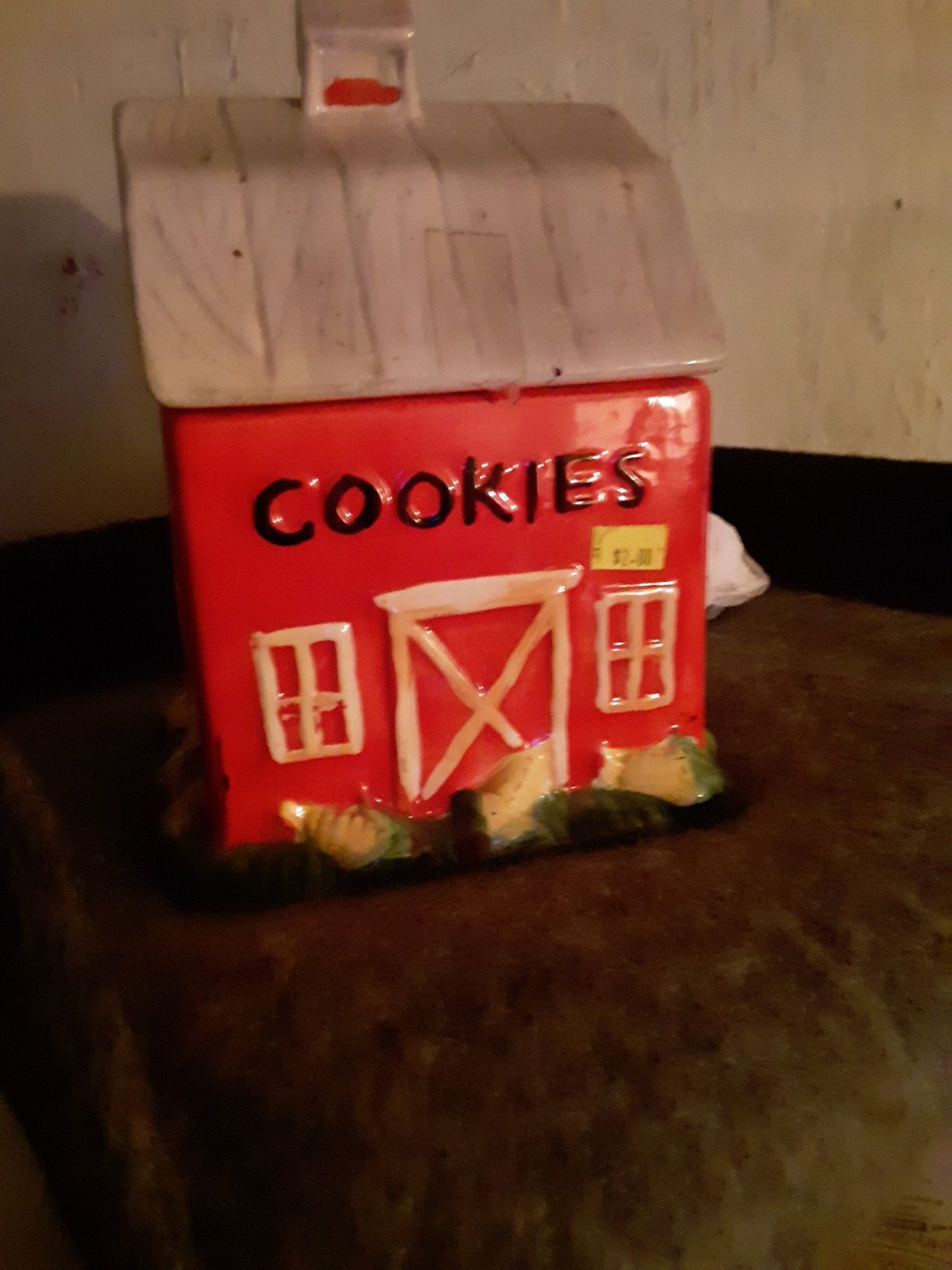 Farm house cookie jar