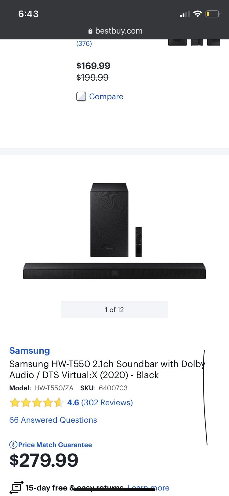 Samsung 21 inch soundbar