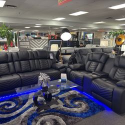 Amazing Deal Now💲 Gorgeous Black Reclining Sofa 🛋️ Available Best Price Guaranteed 