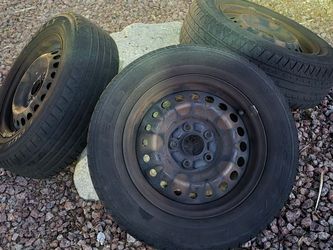 3 used decent Tires from a 2012 Honda Civic 5 lugs size 15