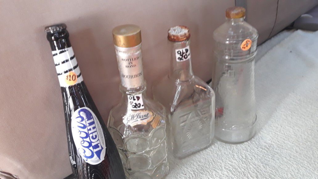 Antique liqueor bottles 