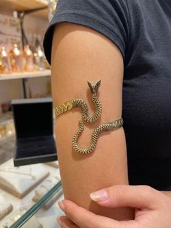 Cooper -Tone Snake Upper Arm Cuff Bracelet