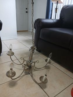 Used silver ceiling lamp French Chandelier
