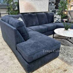 Double Chaise Sectional, Delivery&Finance Options, Cobalt Color, SKU#1095302R