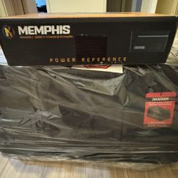 BRAND NEW Kicker 12” Sub With Memphis Audio amp & AudioControl LC2i 2 Channel Line Out Converter with AccuBASS and Subwoofer Control