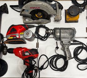 Power Tool Lot of (11) Tools with 35.5 in Husky Rolling Toolbox