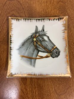 Small vintage horse plate