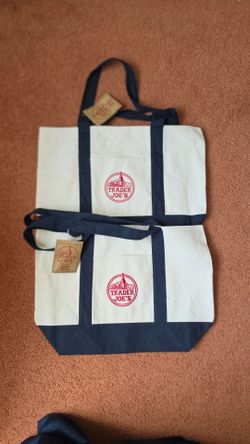 Trader's Joe's Tote big bags blue