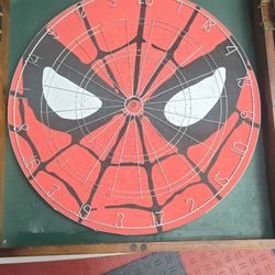 Dart Board Cabinet w/ Spiderman Dart Board