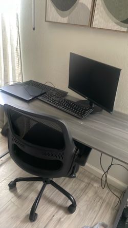 Computer table and chair