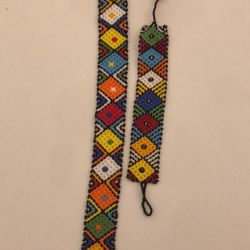 Matching Choker And Bracelet African Beads
