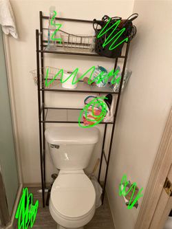 Over the toilet organizer and microwave