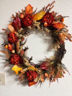 STUNNING Handmade Luxury Fall Wreath 🍁 Full & Lush Autumn Door Décor
