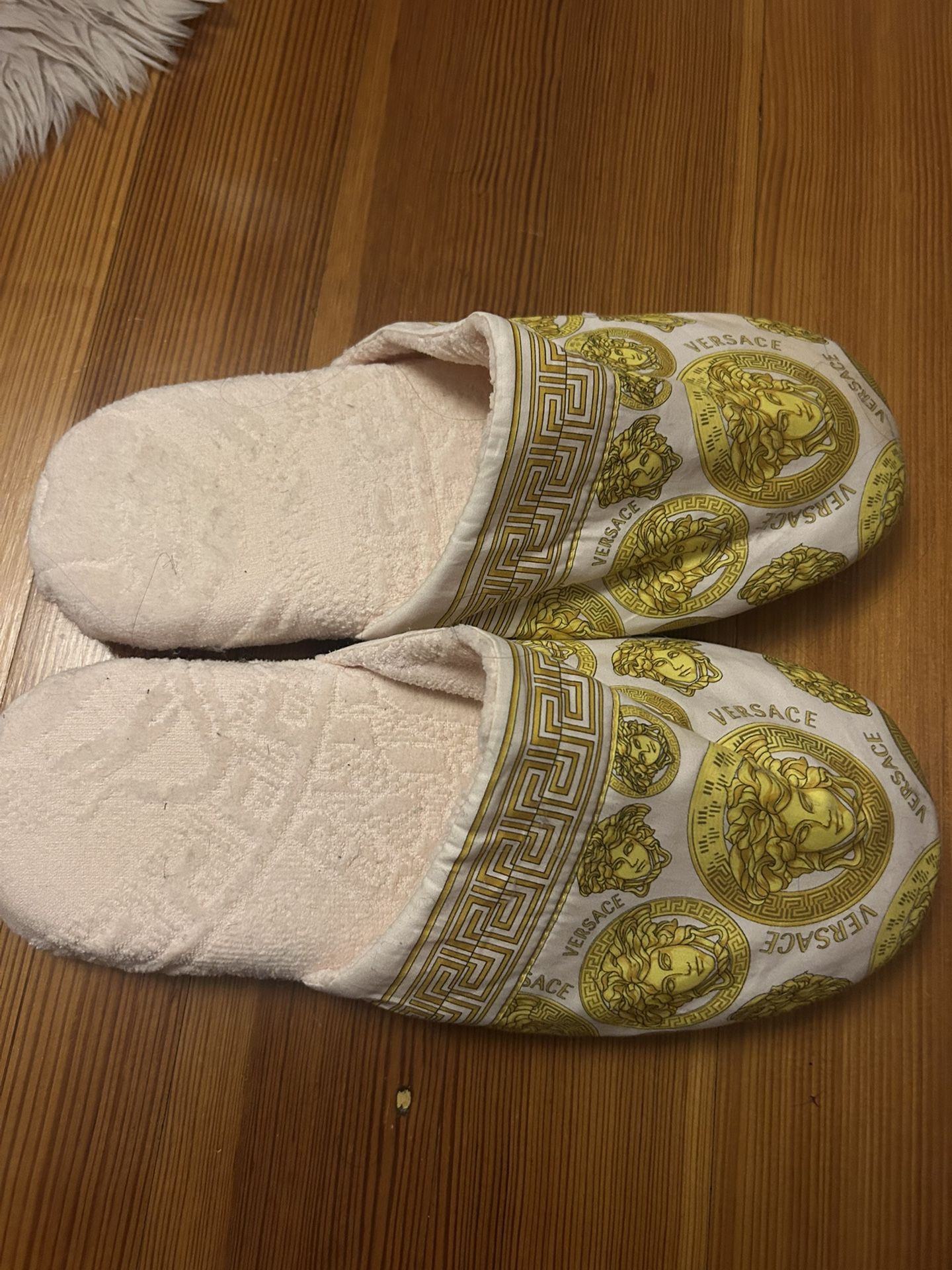 Women’s Versace Barocco Slipper In Pink. Size: L purchased from Nordstrom Rack