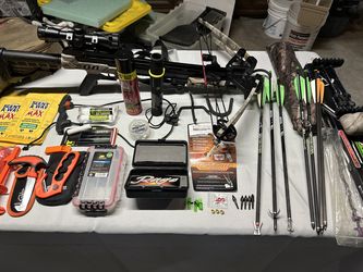 CenterPoint Sniper 370 Camo Crossbow Bundle – Lightly Used – Massive Hunting Kit