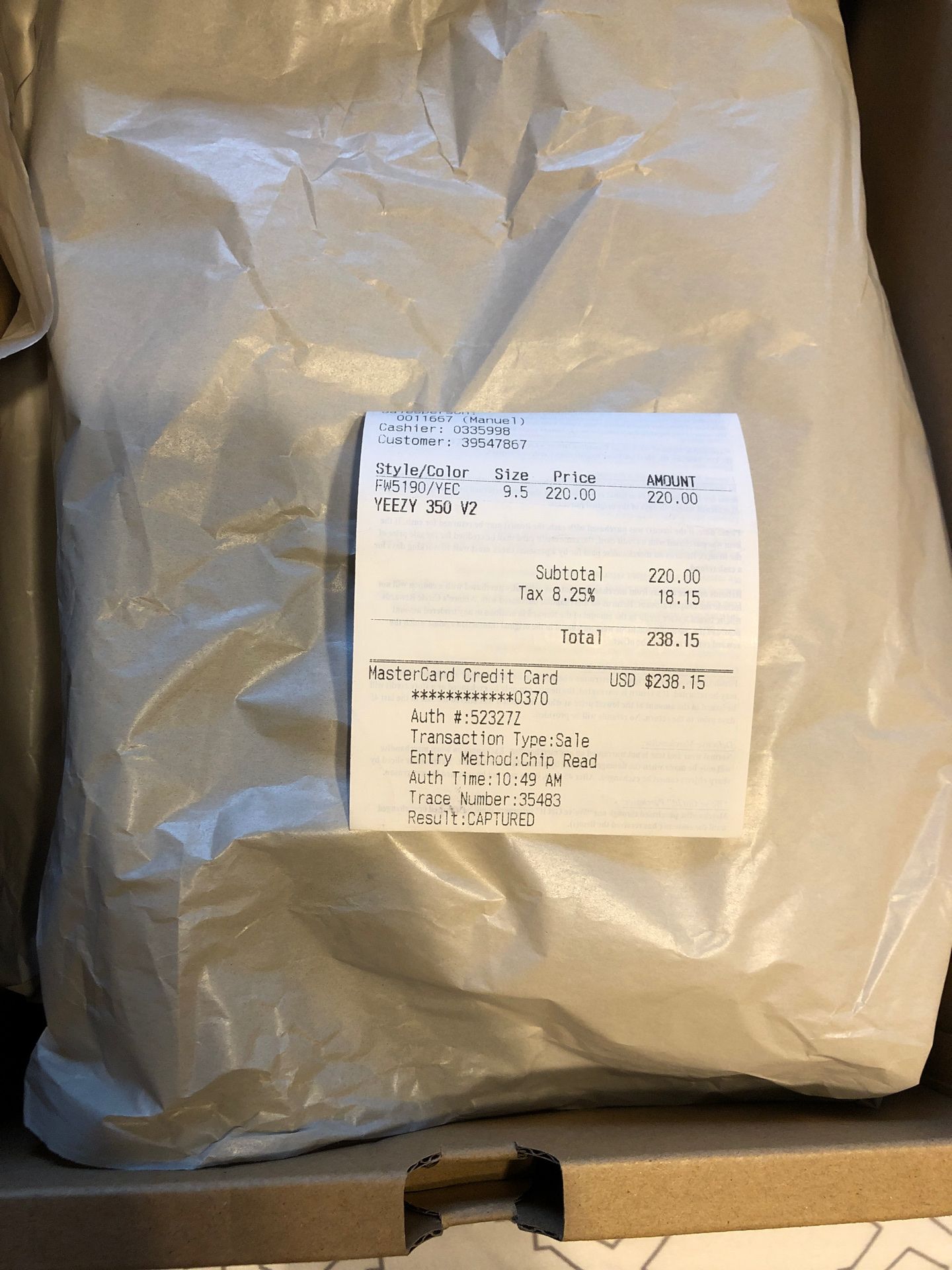 Yeezy Boost 350 V2 Yecheil size 9.5