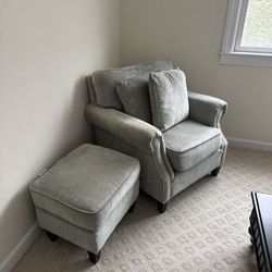 Upholstered Chair And Ottoman
