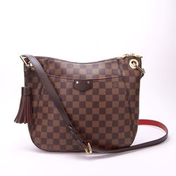 Louis Vuitton Ebany Damier South Bank Besace Shoulder Bag Tassle 2 Way Crossbody