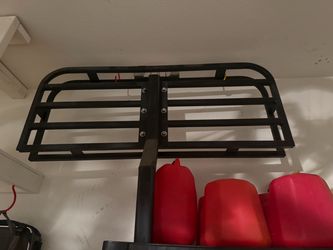 Black Steel Hitch Mount Cargo Carrier Basket-2inch hitch