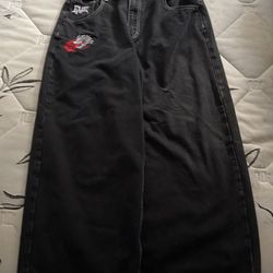 Baggy / Wide Leg Jeans GLOE Dragon Design (XL)