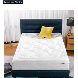 Queen Bed Setup for Sale (Zinus 10 inch Cloud Mattress + Adjustable Base + Boucle Bed Frame)