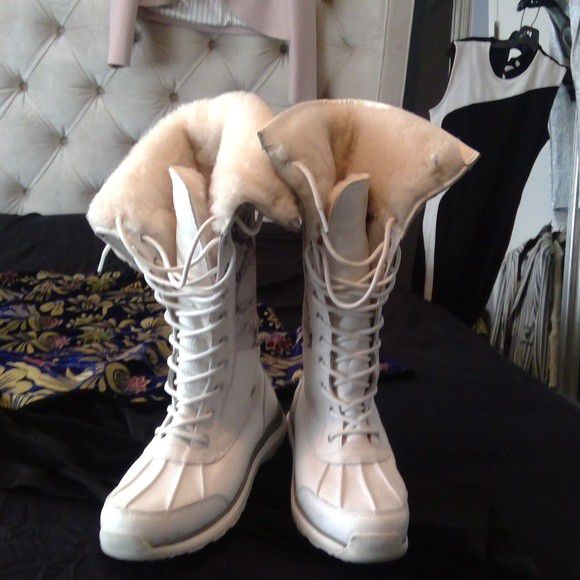 UGG Adirondack Tall III Snake White Snow Boots
