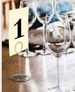 30pcs European-Style Metal Table Number Holder - Stable & Sturdy, Elegant Display - A Must-Have For Weddings, Parties, And Restaurants Table Number Ho