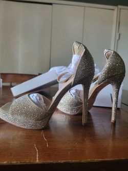 Crystal Embellished Stiletto Heels