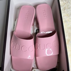 🌺Authentic Gucci Rubber Logo Slide Platform