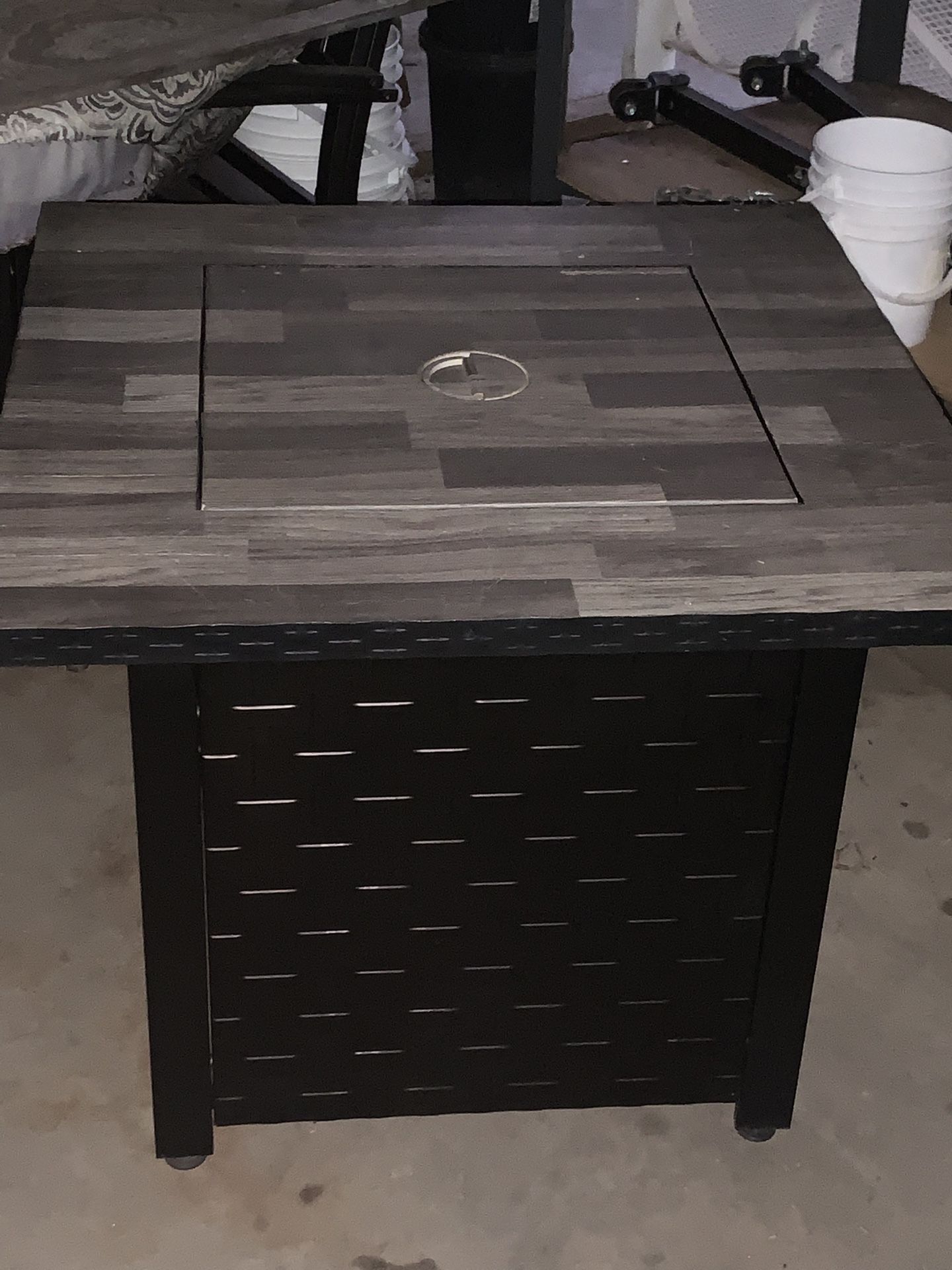 Black And Grey Fire Pit Patio Heater Flame 🔥