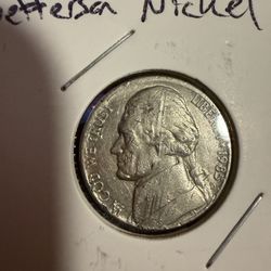 1985-D Jefferson Nickel Lamination Obverse Error Coin