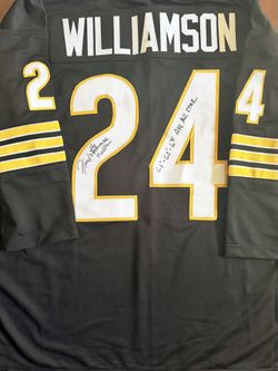 Raiders 1960 jersey autographed signed by Fred Williamson “The Hammer” photo proof and JSA COA !