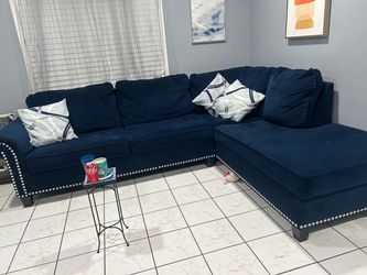 Blue couches