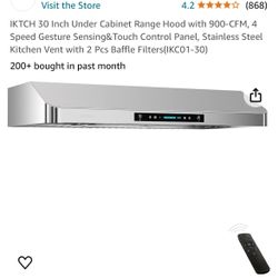 iKITCH 30in Under Cabinet Range Hood