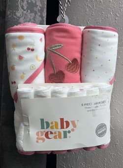 Baby Bath Hooded Towels & Washcloths Set