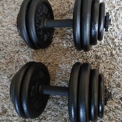 Weider Adjustable Dumbbells Each 58lbs