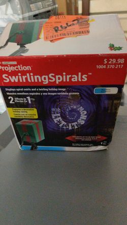 Swirling Spirals LED Projection Lightshow