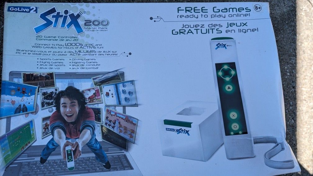 NEW GoLive2 Stix 200 Starter Pack 2D Game Controller Computer By PlayHut East or West