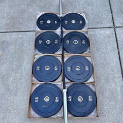Bumper Plate Set With Bar