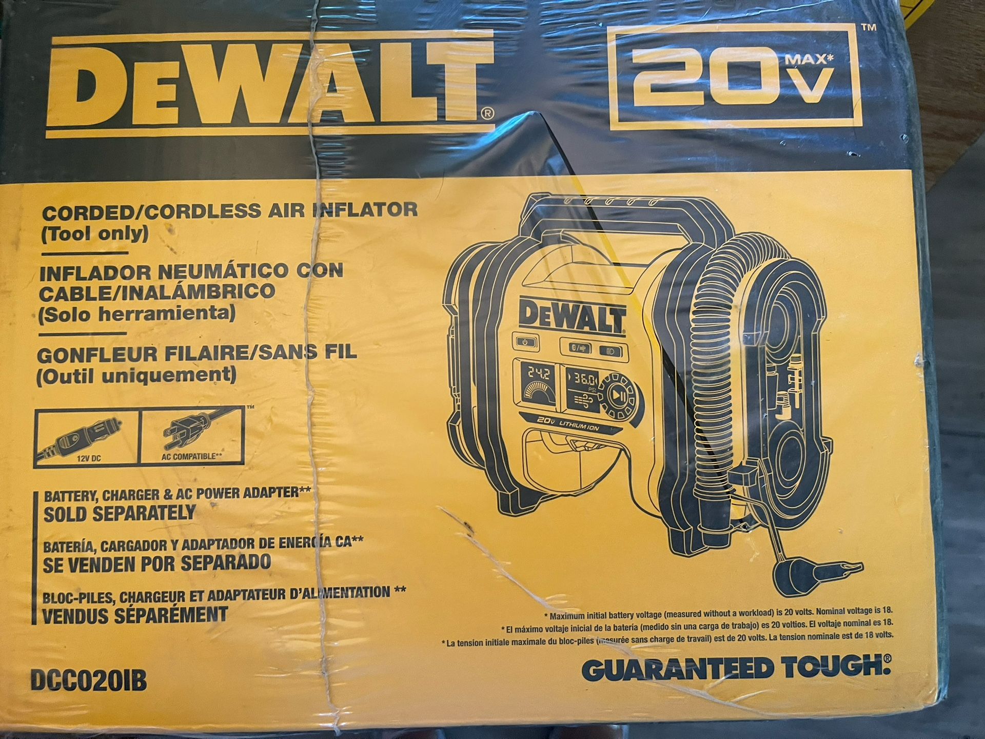 DeWalt Corded/ Cordless Air Inflator