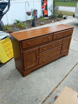 Solid wood dresser/62x16x34 inches